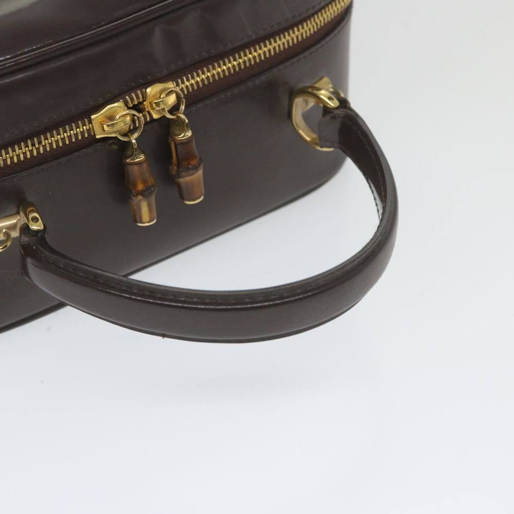 GUCCI Hand Bag Enamel 2way Brown 001 270 0323 Auth 59717 - Picture 7 of 16